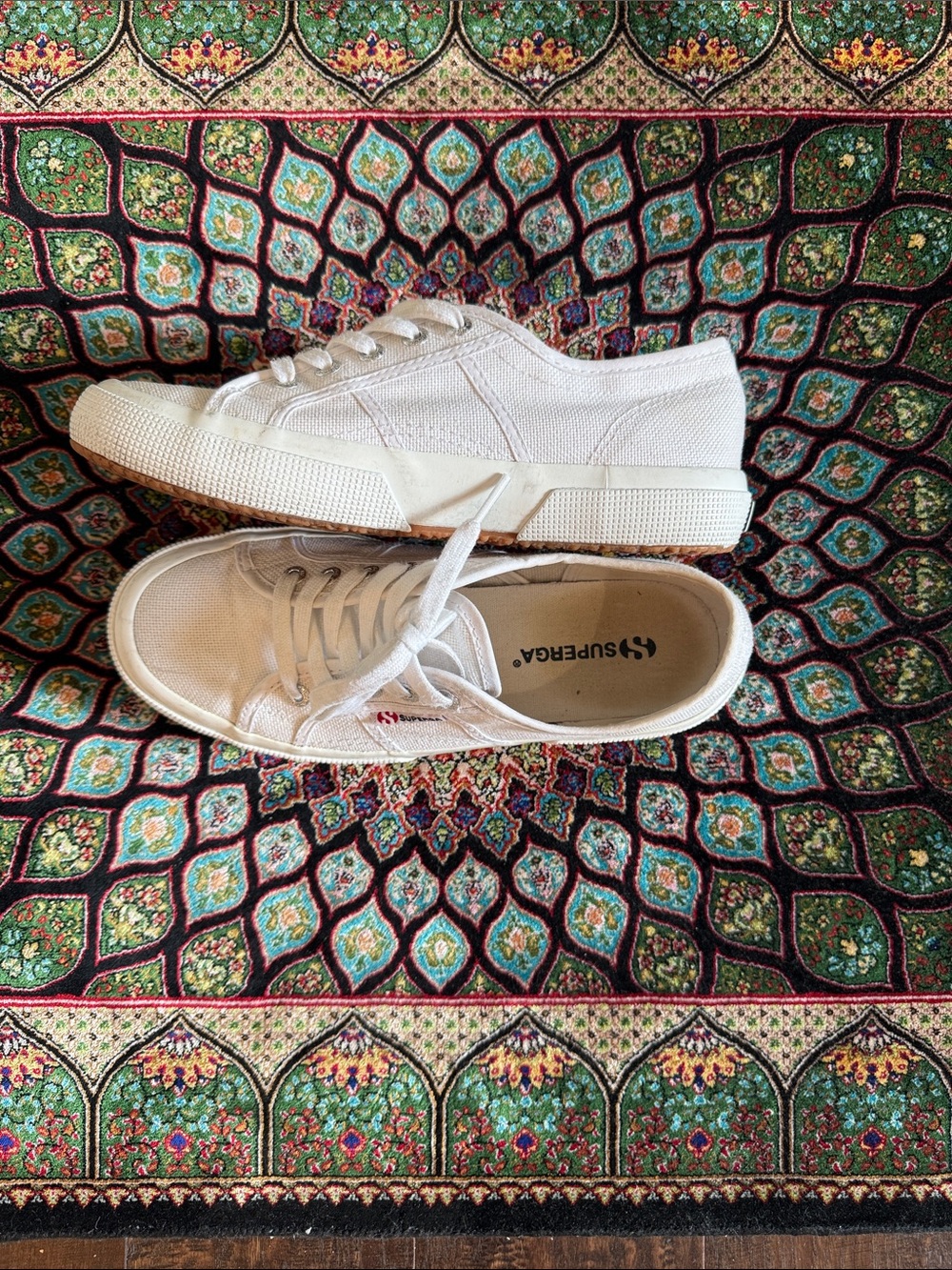 Superga White Low-Top Canvas Sneakers